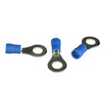 16-14 AWG Blue 1/4" Stud---Ring Terminal Pkg/8